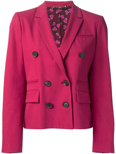 gucci pink military coat|gucci blazers for women.